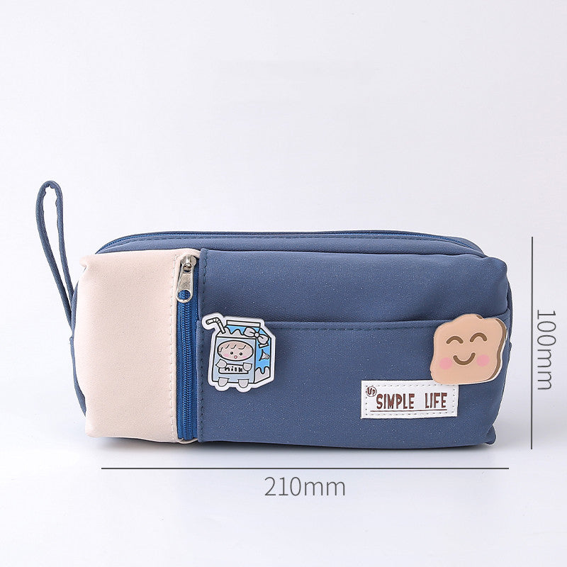 Korean-style Canvas Cartoon Pencil Case