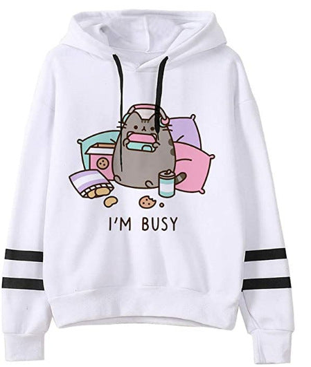 Anime Cartoon Cat Fleece Hoodie