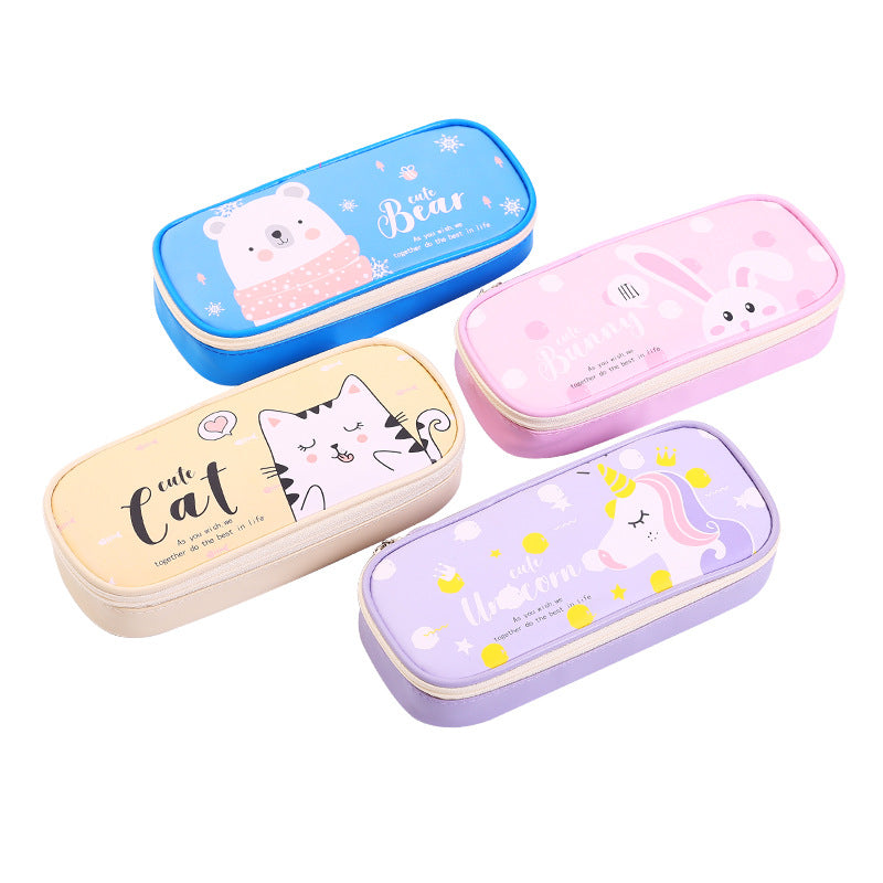 Kawaii Cartoon School Girls Pencil Case