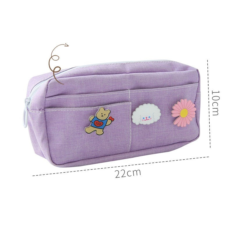 Kawaii Canvas Pencil Case