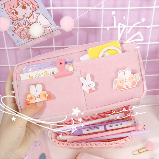 Kawaii Canvas Pencil Case