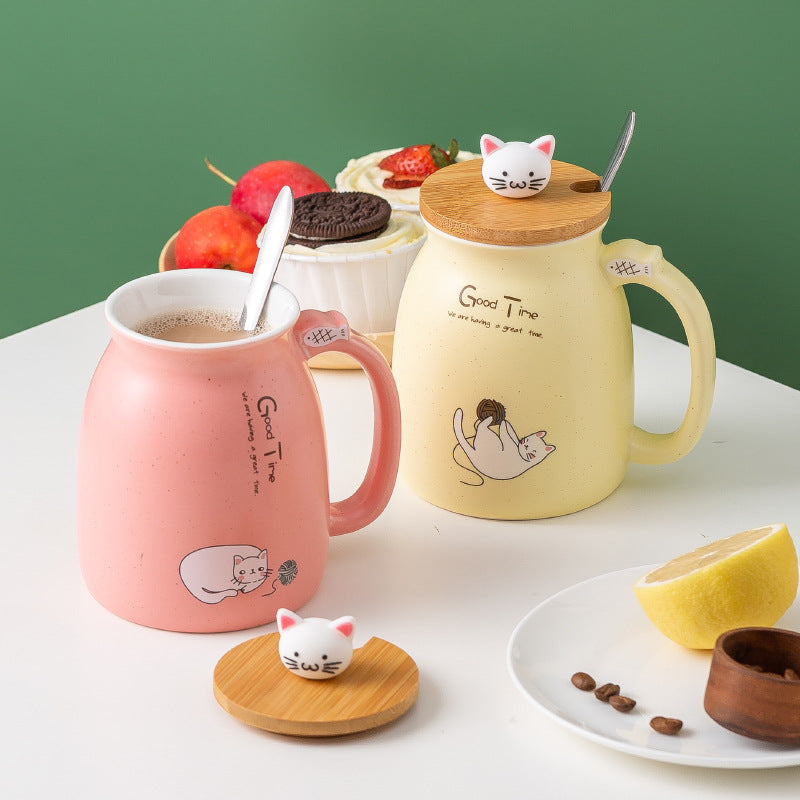 Japanese cartoon cat mug