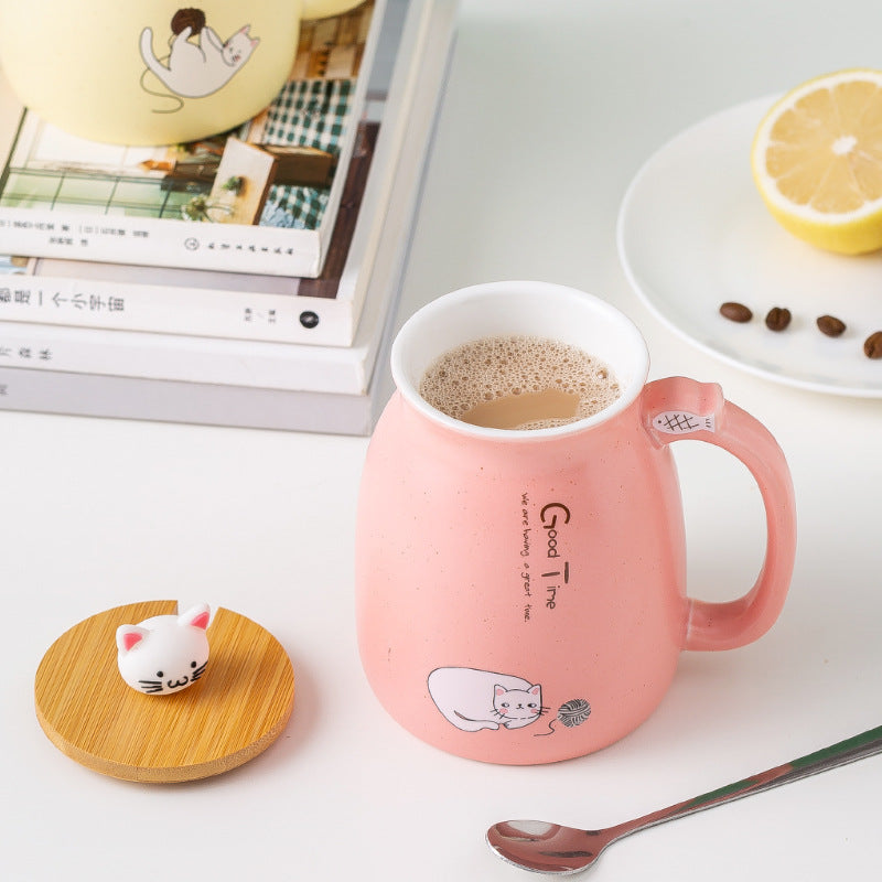 Japanese cartoon cat mug