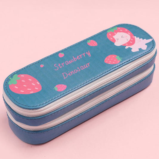 Kawaii double-layer pencil case