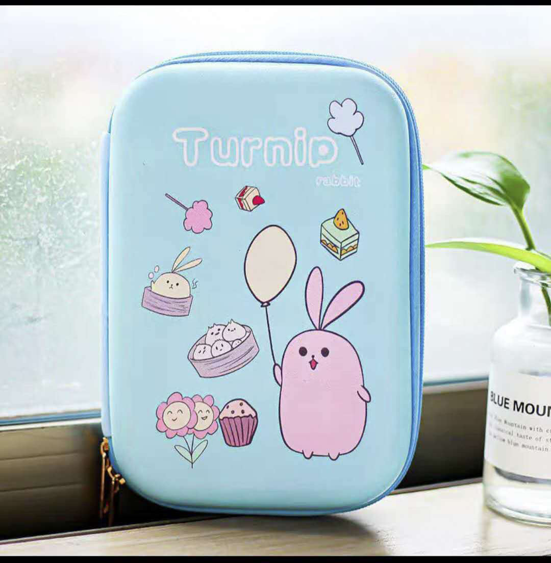 Turnip Rabbit Bunny Cartoon Children's Pencil Case