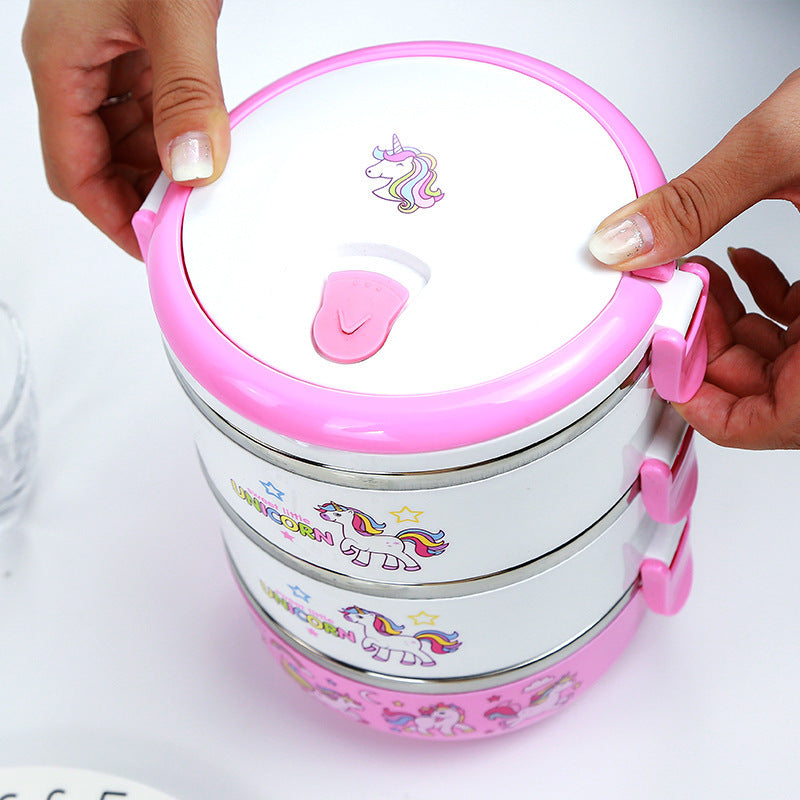 Sweet Little Unicorn 3-layer insulated lunch box