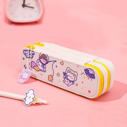 Kawaii double layer pencil case