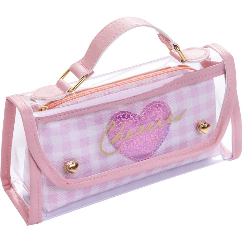 Girl Heart Pencil Case Japanese Large Capacity Transparent