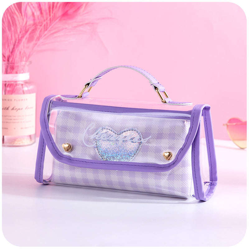 Girl Heart Pencil Case Japanese Large Capacity Transparent