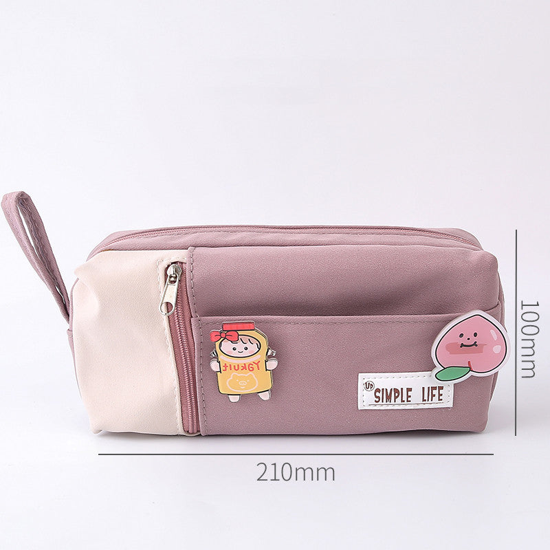 Korean-style Canvas Cartoon Pencil Case