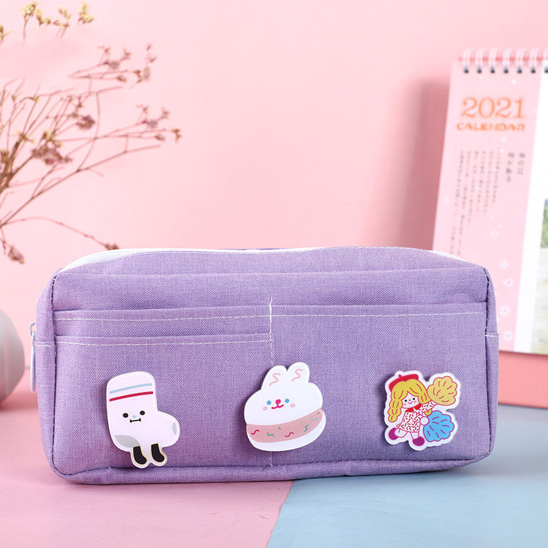 Kawaii Canvas Pencil Case