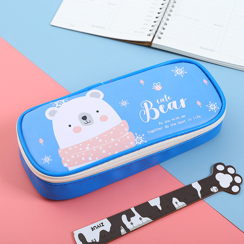 Kawaii Cartoon School Girls Pencil Case