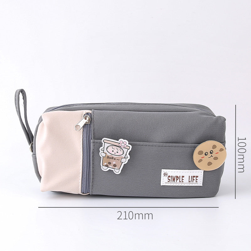 Korean-style Canvas Cartoon Pencil Case