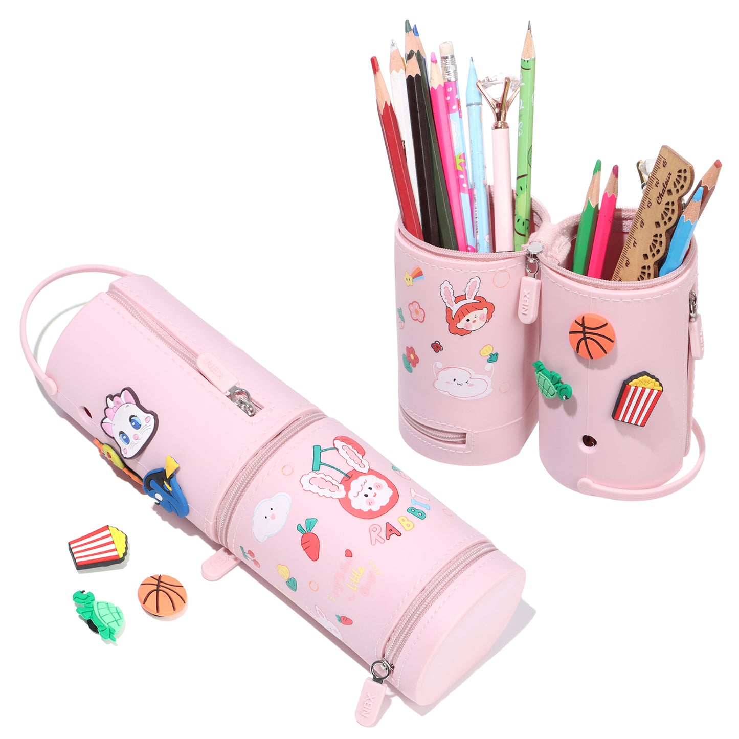 Kawaii Pencil Case with charms