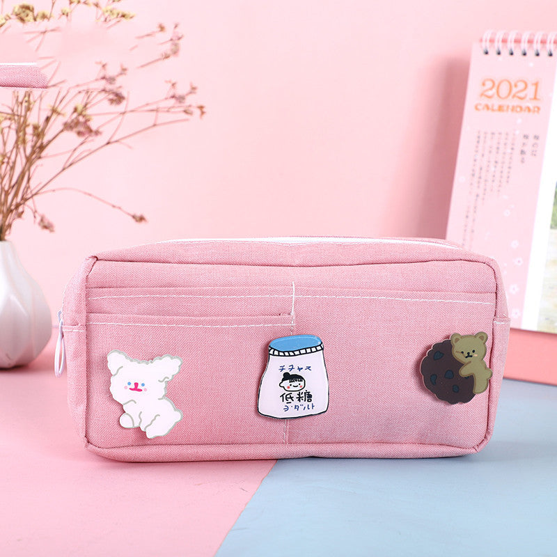 Kawaii Canvas Pencil Case