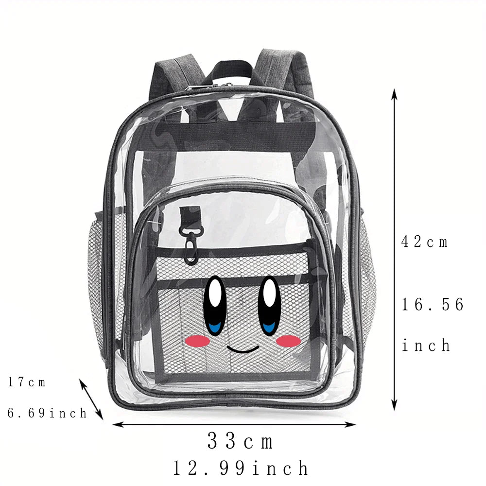 Clear Backpack with Reinforced Strap