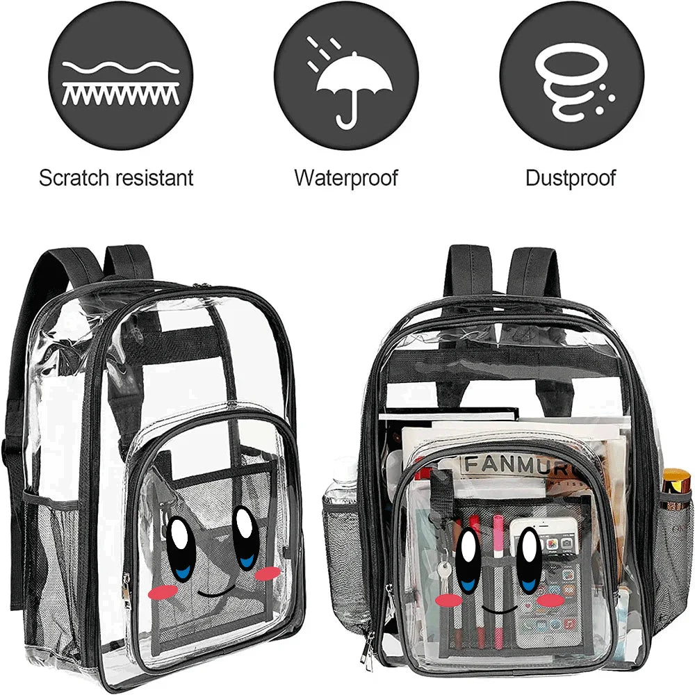 Clear Backpack with Reinforced Strap