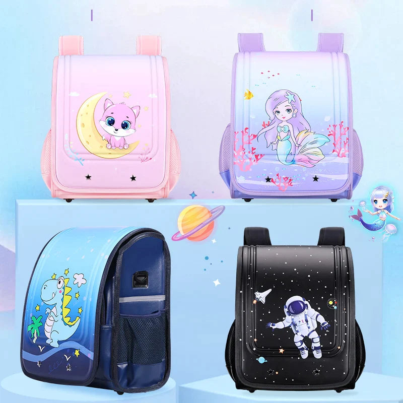 Fashion Kawaii Kitty Cat Flip-open School Bags with detachable Trolley