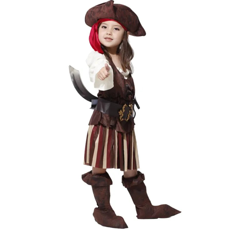 Captain Pirates In The Caribbean Halloween Costume Set