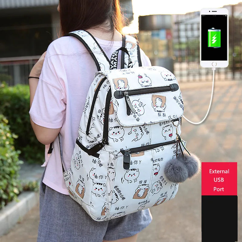 Japanese Cat anime backpack