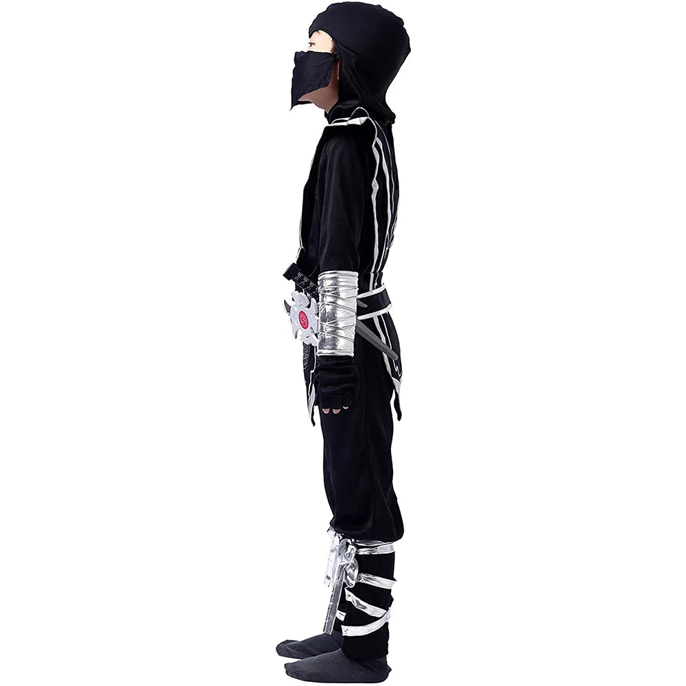 Ninja Costume Silver Dragon Halloween Costume