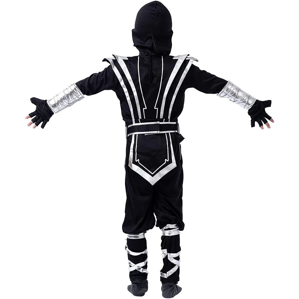 Ninja Costume Silver Dragon Halloween Costume