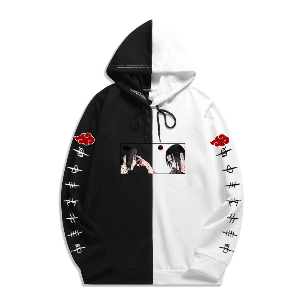 Naruto thin black & white hoodie