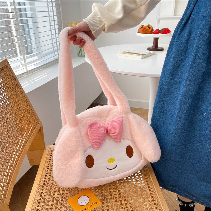 Japanese Sanio Kuromi Plush messenger bag