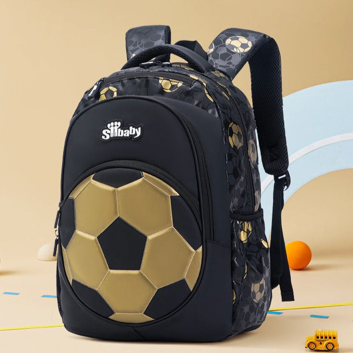 Soccer 3D Black & Gold backpack