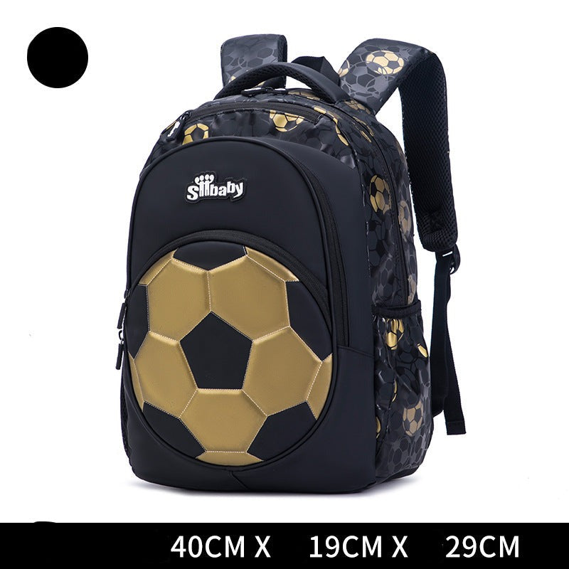 Soccer 3D Black & Gold backpack