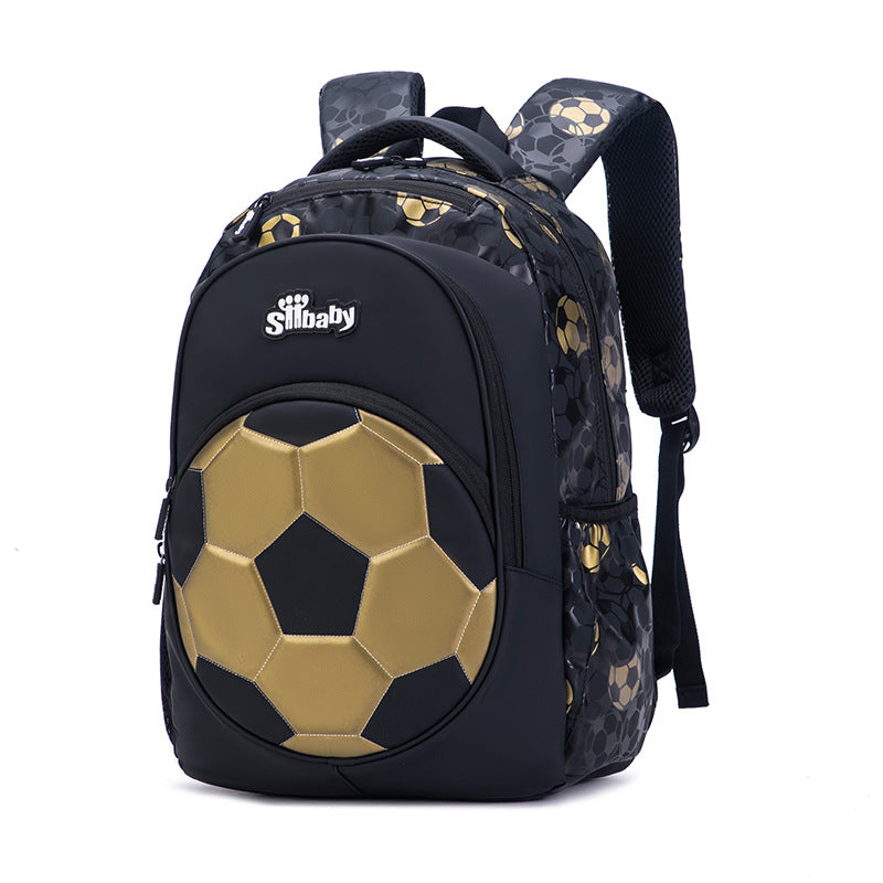 Soccer 3D Black & Gold backpack