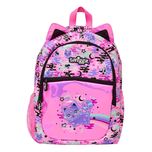 Pink Space Cat Schoolbag