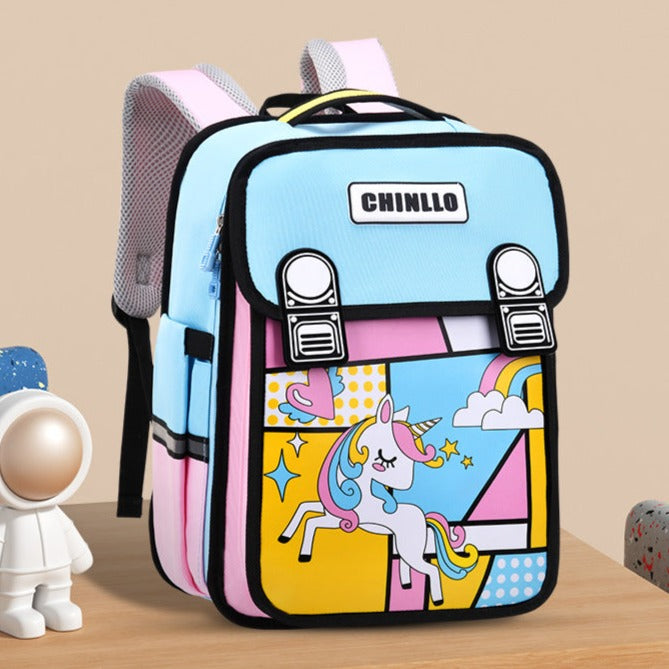 Comic unicorn astronaut backpack