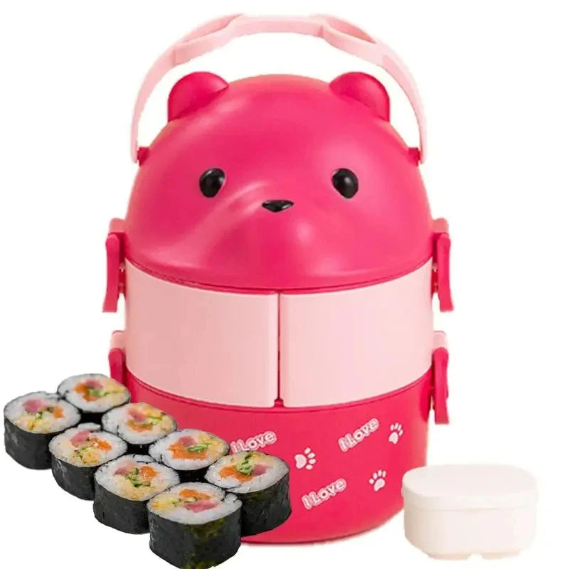 Cute Bear Stackable Bento Box