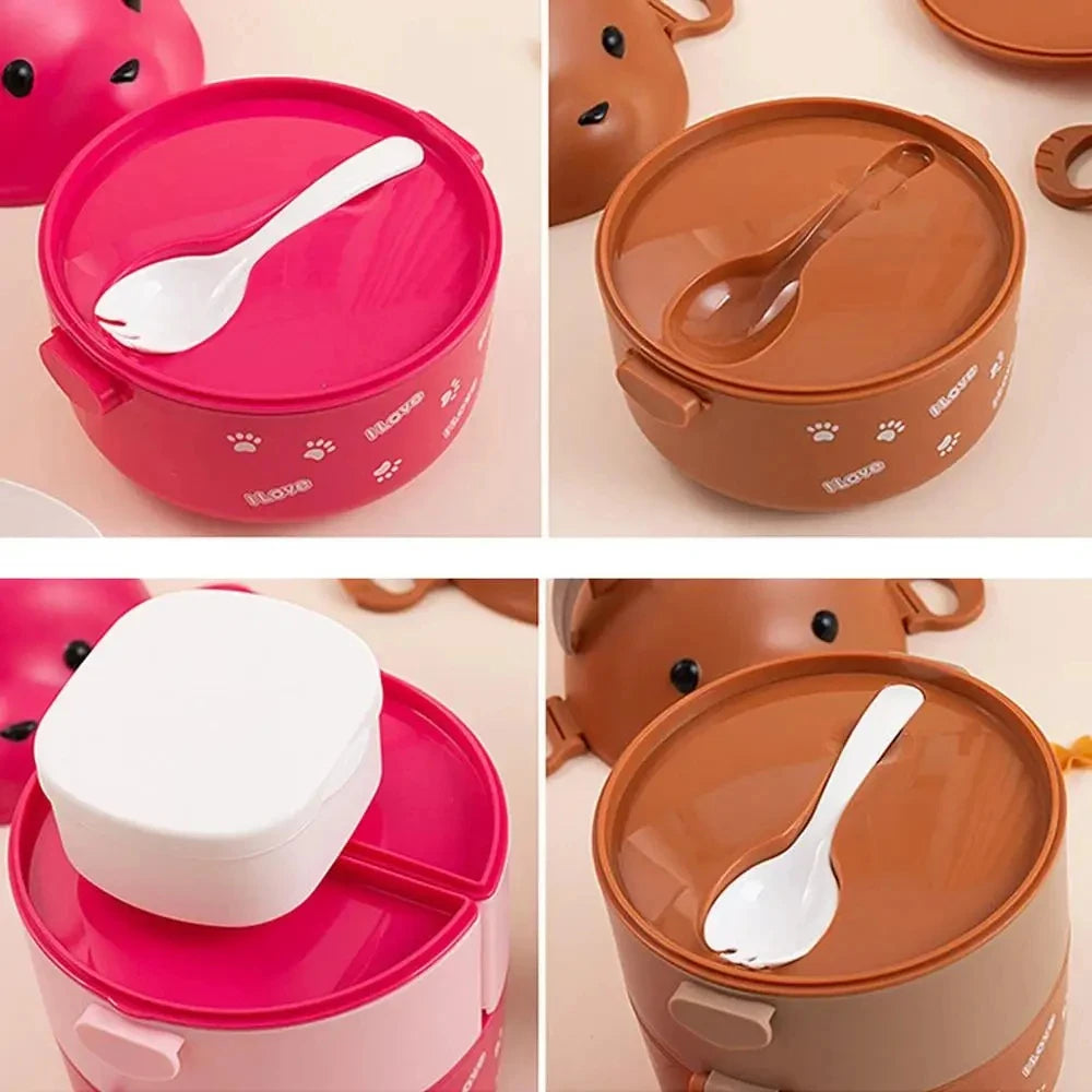 Cute Bear Stackable Bento Box