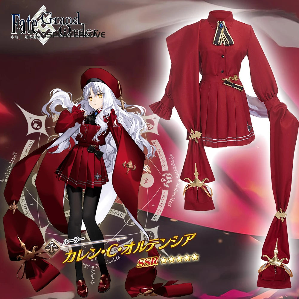 FATE Cosplay FGO Caren C. Hortensia Cosplay Costume