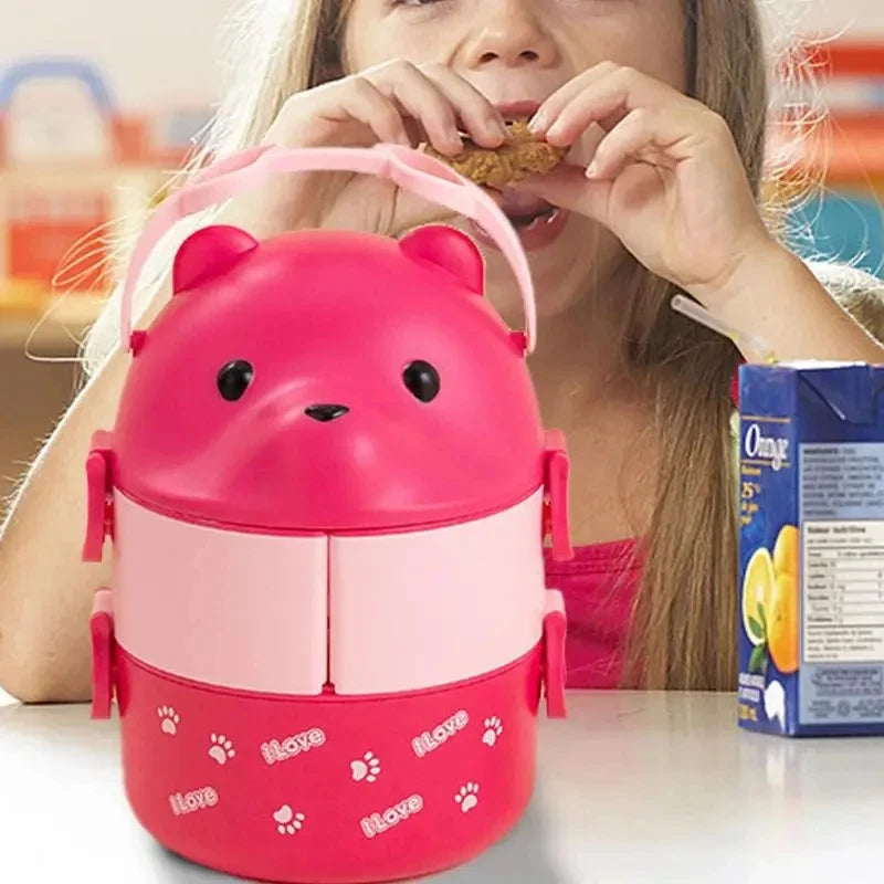 Cute Bear Stackable Bento Box