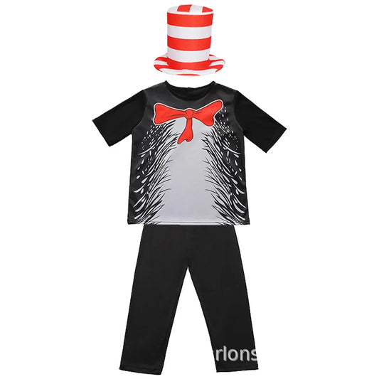 Cat in The Hat Halloween Costume Kids