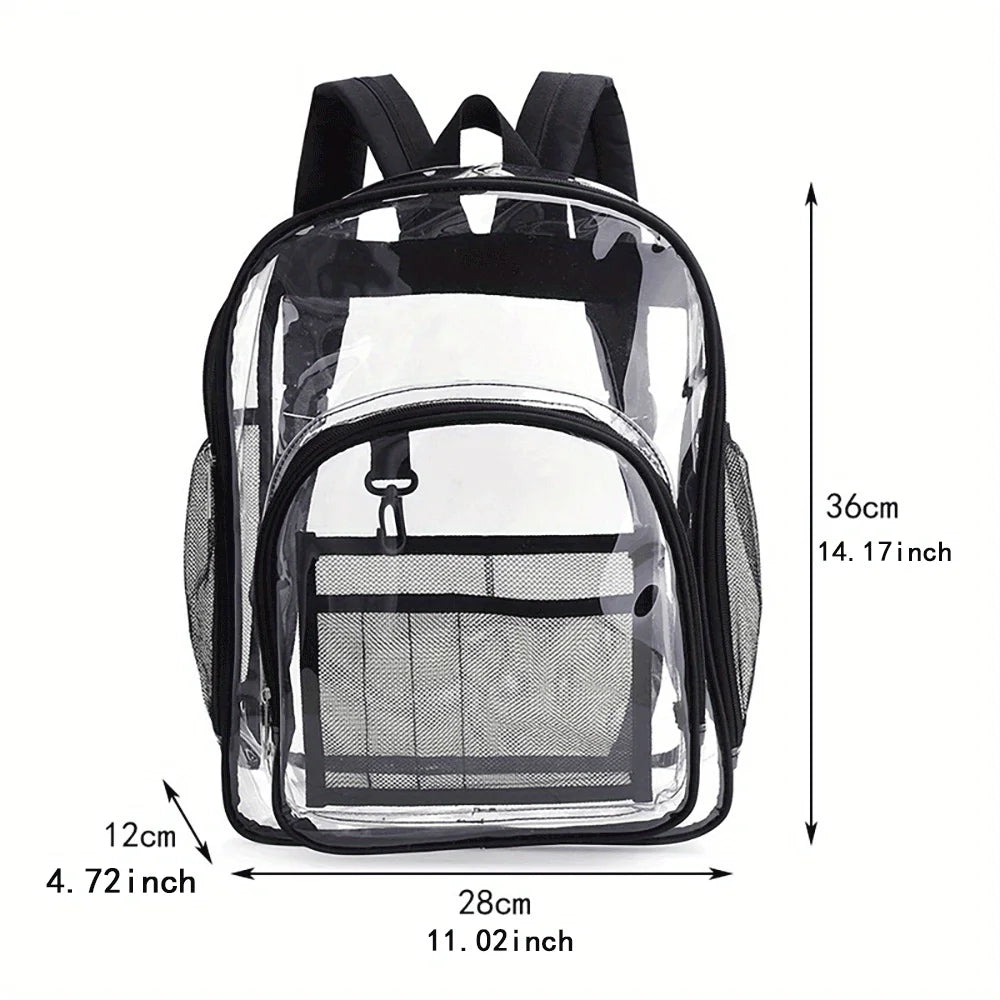 Clear Backpack with Reinforced Strap