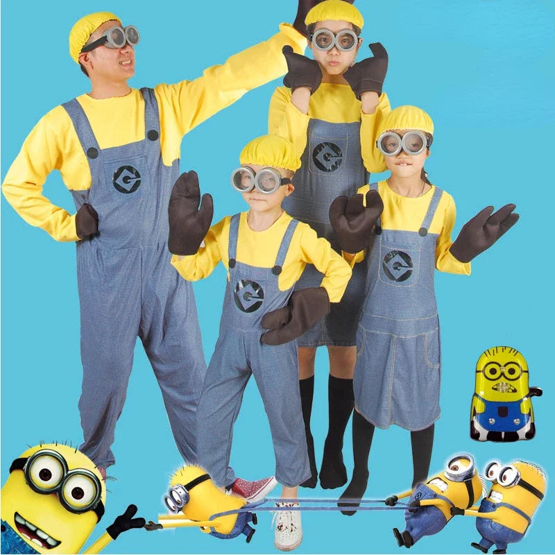 Minion Jumpsuit Full Family Halloween Costume Kids Adults