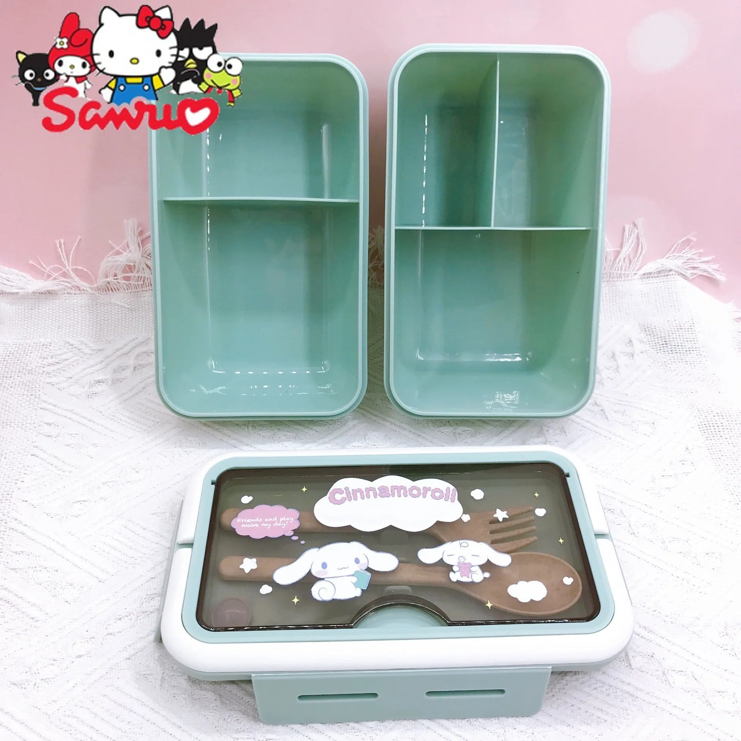 MINISO Sanrio Hello Kitty Portable Lunch Box with Cutlery