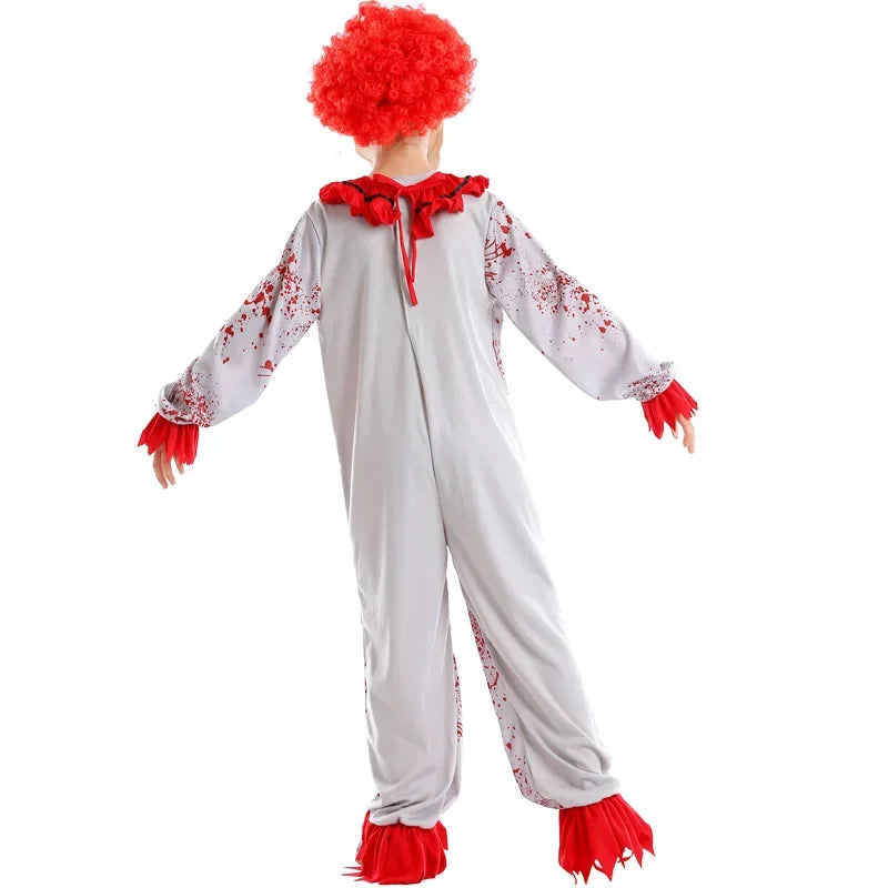 Bloody Killer Circus Clown Jester Halloween Costume