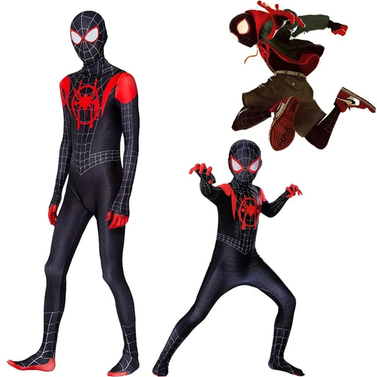 Miles Morales Spiderman Into The Spider Verse Costume Set