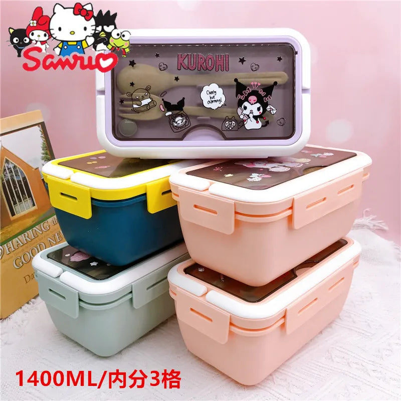 MINISO Sanrio Hello Kitty Portable Lunch Box with Cutlery