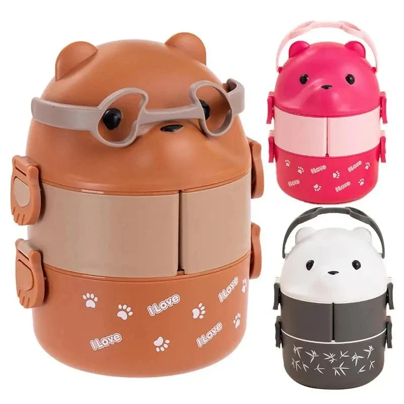 Cute Bear Stackable Bento Box