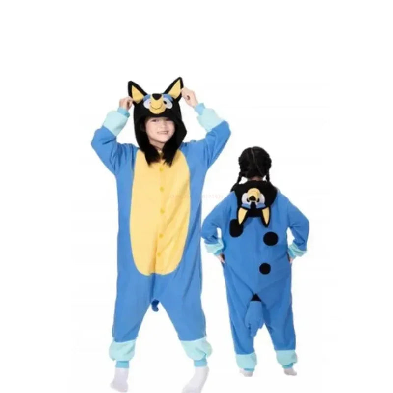 Bluey Family Cartoon Hooded Jumpsuit Boys And Girls