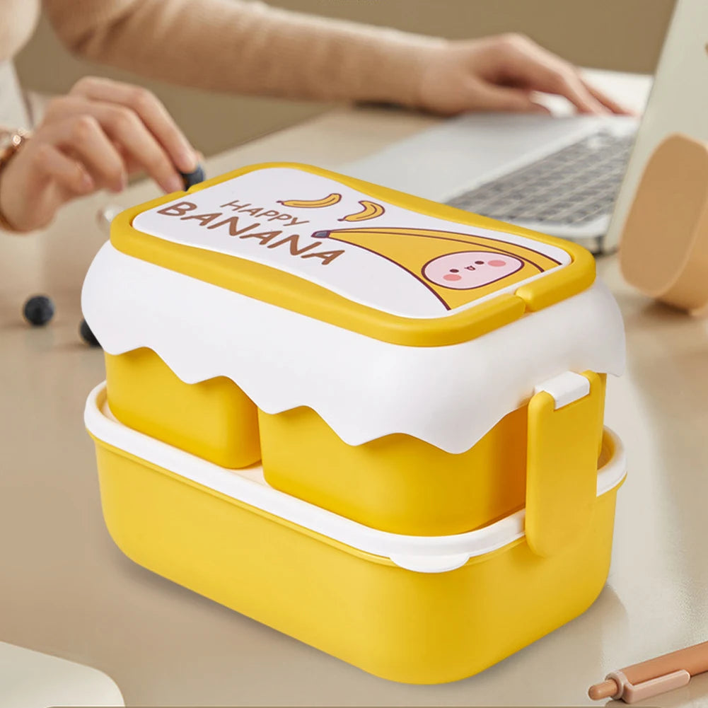 Kawaii Bento Box Containers with Cutlery