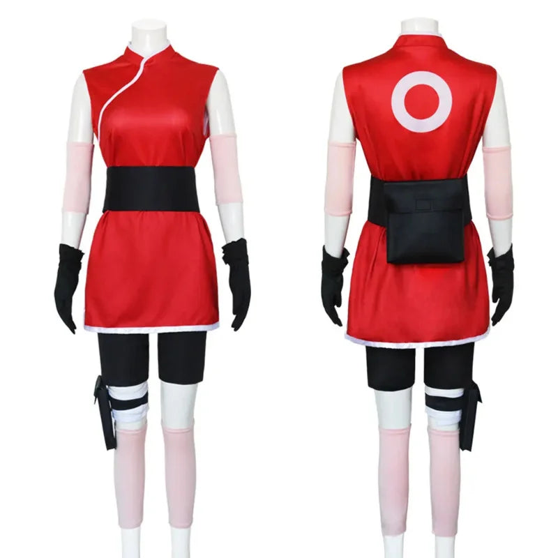 Haruno Sakura Japanese Anime Costume Set