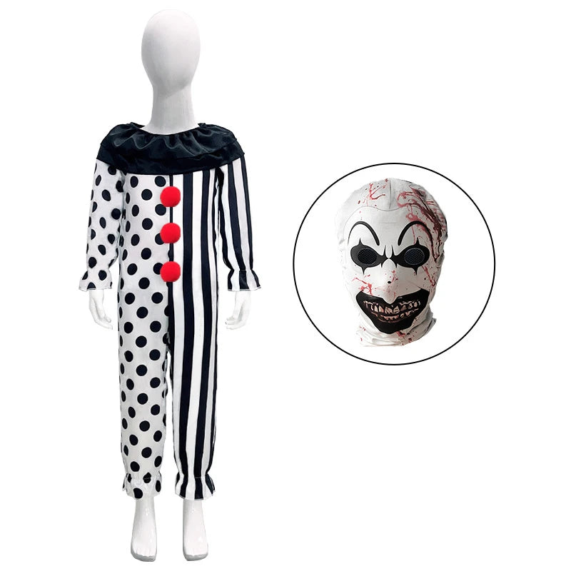 Scary Clown Jumpsuits Halloween Costume