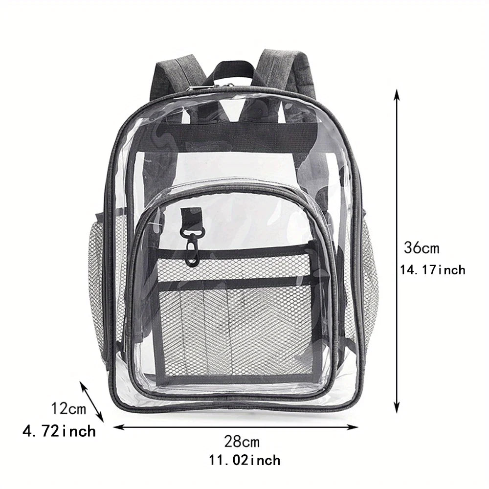 Clear Backpack with Reinforced Strap